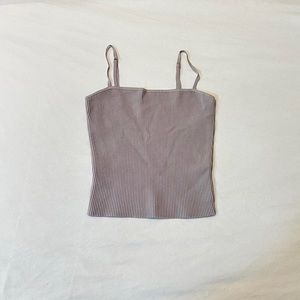 Aritzia babaton sculpt knit cami mauve